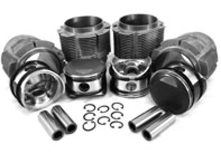 Zuiger met grote boring en aluminium cilinderset 86 mm. Porsche 356C / 912 - 008 11 86PB, 0081186PB